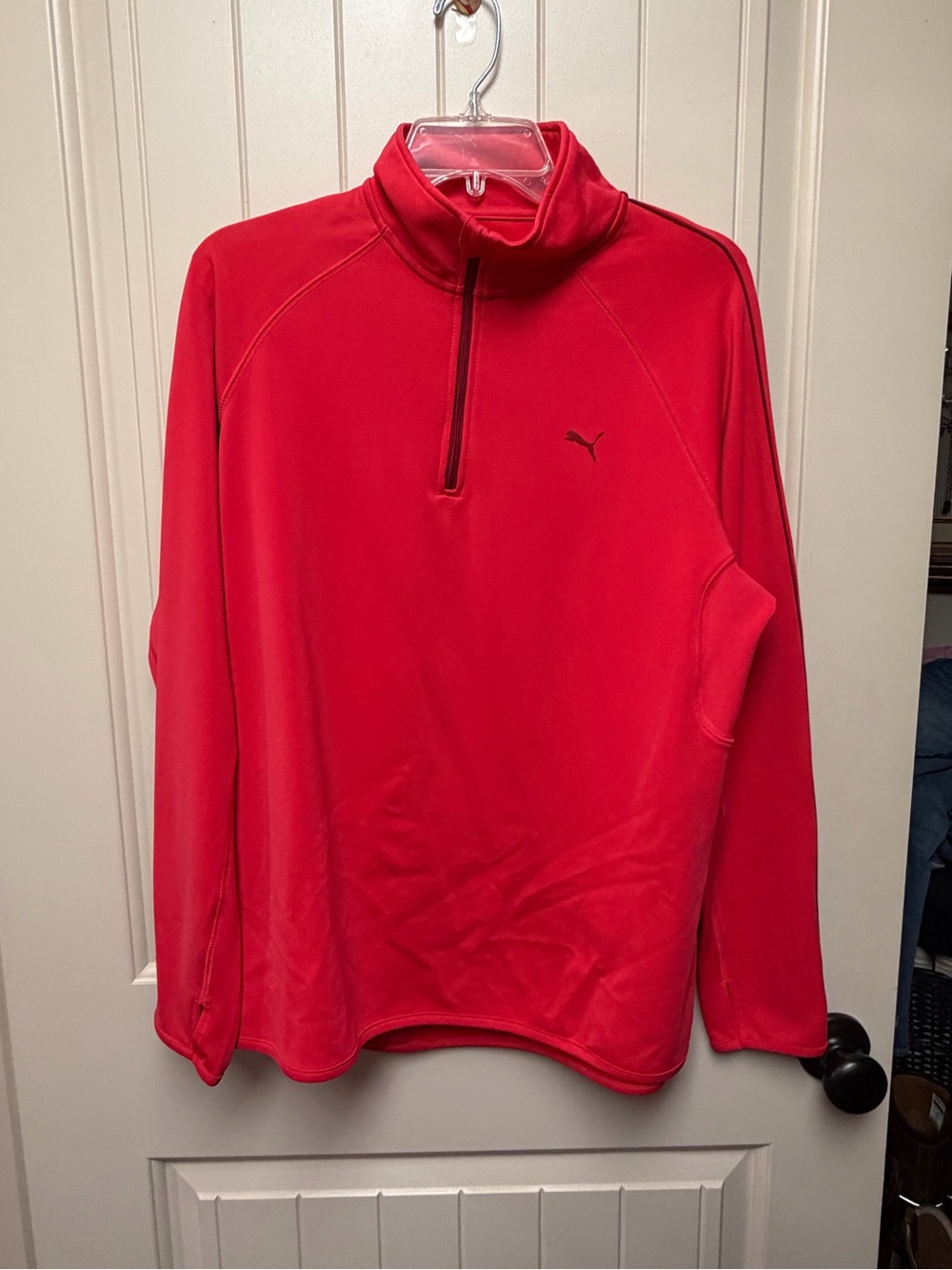Puma women’s  Red Quarter-Zip Pullover Jacket